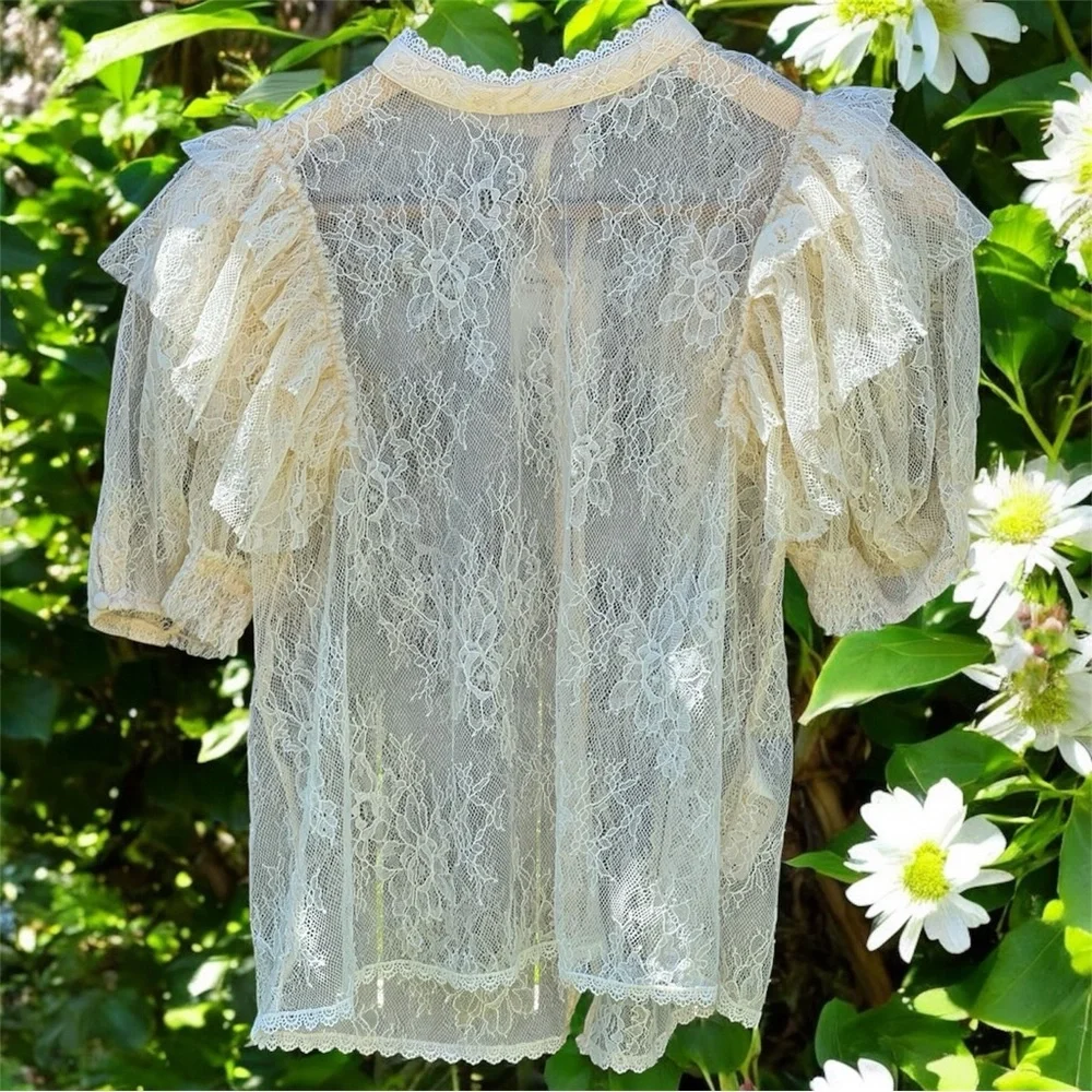 FREE PEOPLE SECRET ADMIRER LACE Top NWT
